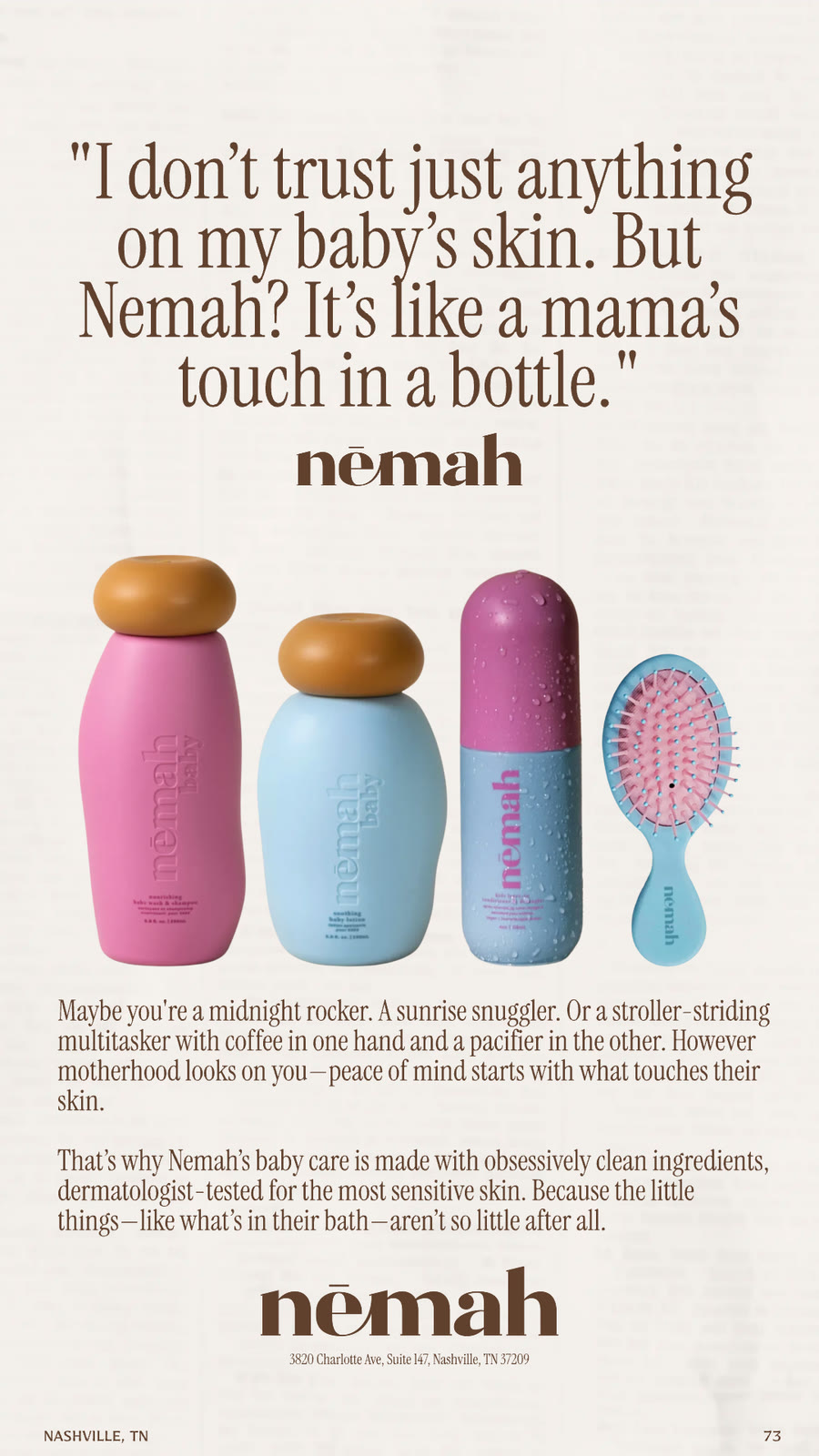 Nēmah clean ingredients campaign creative