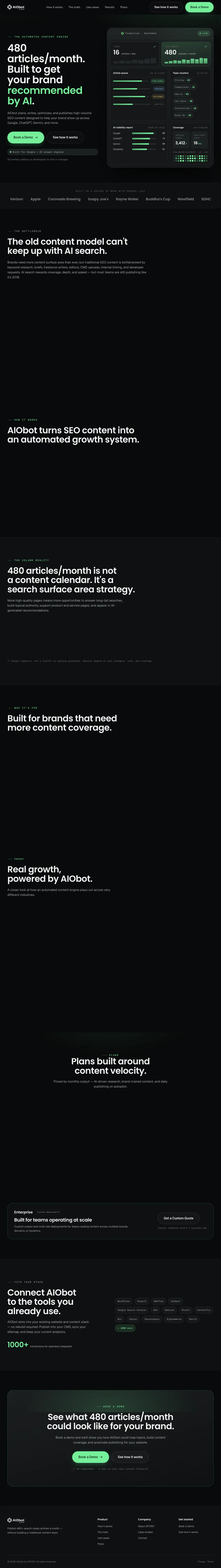 Full 2P AIO Bot landing page