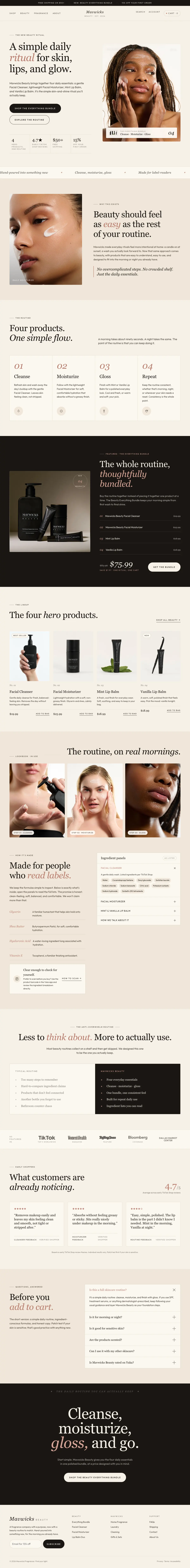 Full Mavwicks Daily Ritual landing page